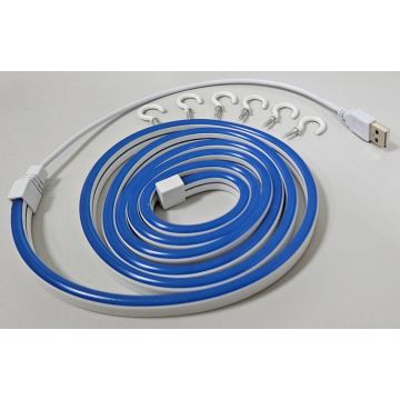 LED Flexibel strip NEON LED/5V USB 1,8 m blauw