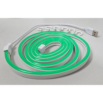 LED Flexibel strip NEON LED/5V USB 1,8 m groen