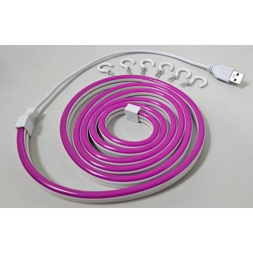 LED Flexibel strip NEON LED/5V USB 1,8 m paars