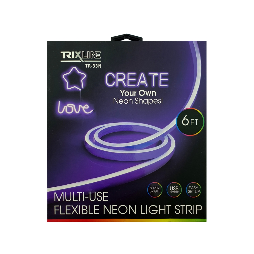 LED Flexibel strip NEON LED/5V USB 1,8 m paars