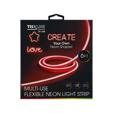 LED Flexibel strip NEON LED/5V USB 1,8 m rood