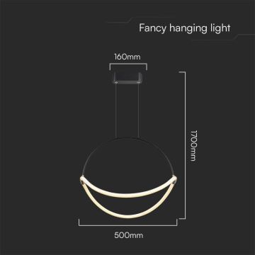 LED Hanglamp aan een koord LED/16W/230V 3000K diameter 50 cm