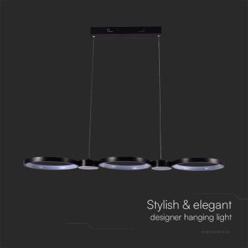 LED Hanglamp aan een koord LED/38W/230V 4000K zwart