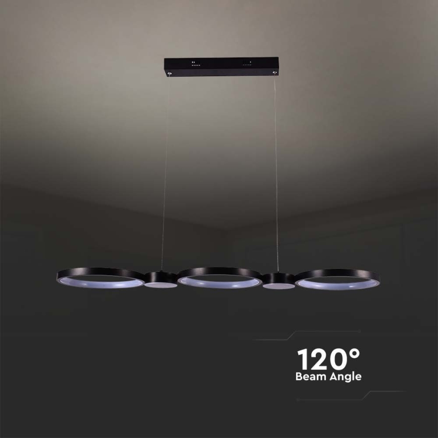 LED Hanglamp aan een koord LED/38W/230V 4000K zwart