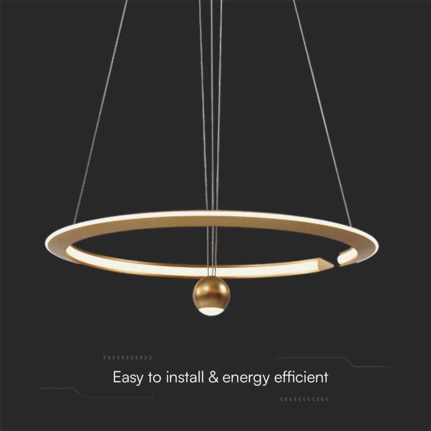 LED Hanglamp aan een koord LED/45W/230V 4000K diameter 62 cm goud