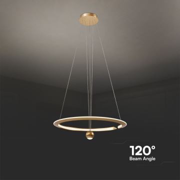 LED Hanglamp aan een koord LED/45W/230V 4000K diameter 62 cm goud