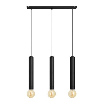 LED Hanglamp aan een koord TUBA 3xGU10/6,5W/230V zwart