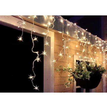 LED Kerst Lichtgordijn voor Buiten 120xLED/8 functies 9m IP44 warm wit