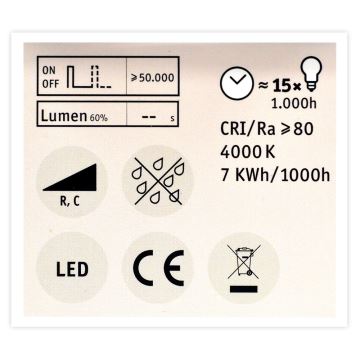 LED Lamp dimbaar GU10/7W/230V 4000K - Paulmann 28756