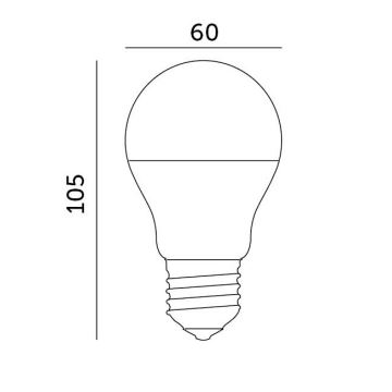 LED Lamp E27/8,5W/230V 3000K