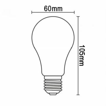 LED Lamp FILAMENT A60 E27/8W/230V 3000K