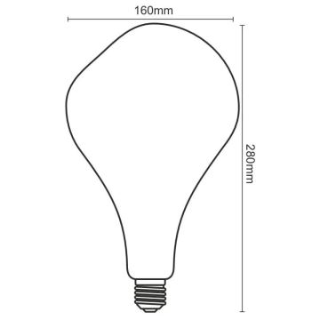 LED Lamp FILAMENT BUMPED VINTAGE ET160 E27/4W/230V 2000K