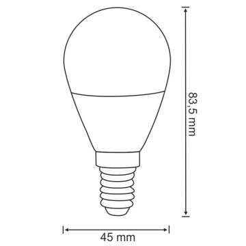 LED Lamp G45 E14/3,5W/230V