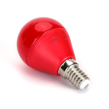 LED Lamp G45 E14/4W/230V red - Aigostar