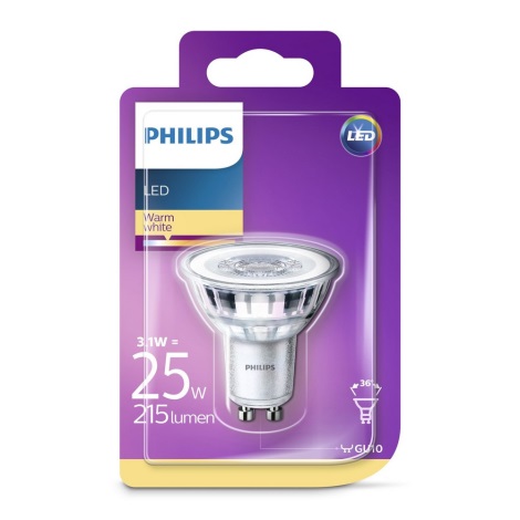 vloeistof Bediende Specificiteit LED Lamp Philips GU10/3,1W/230V 2700K | Lampenmanie