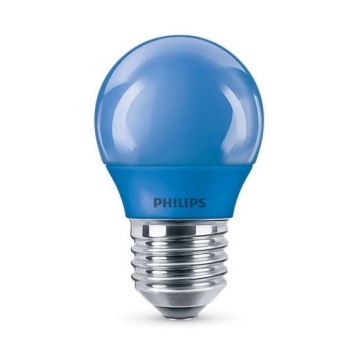 LED Lamp  Philips P45 E27/3,1W/230V blauw