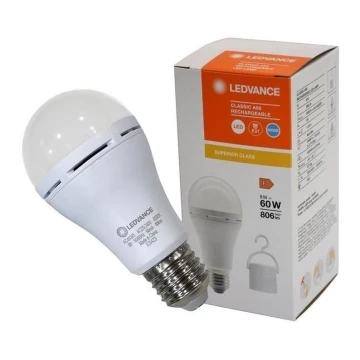 LED Lamp RECHARGEABLE A60 E27/8W/230V 6500K - Ledvance