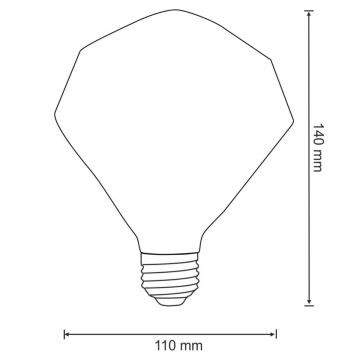 LED Lamp VINTAGE AMBER E27/4W/230V