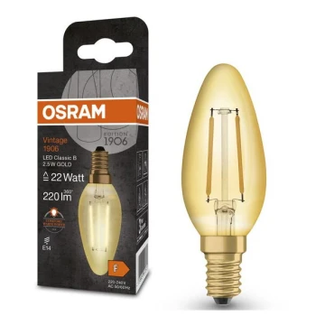 LED Lamp VINTAGE E14/2,5W/230V 2400K - Osram