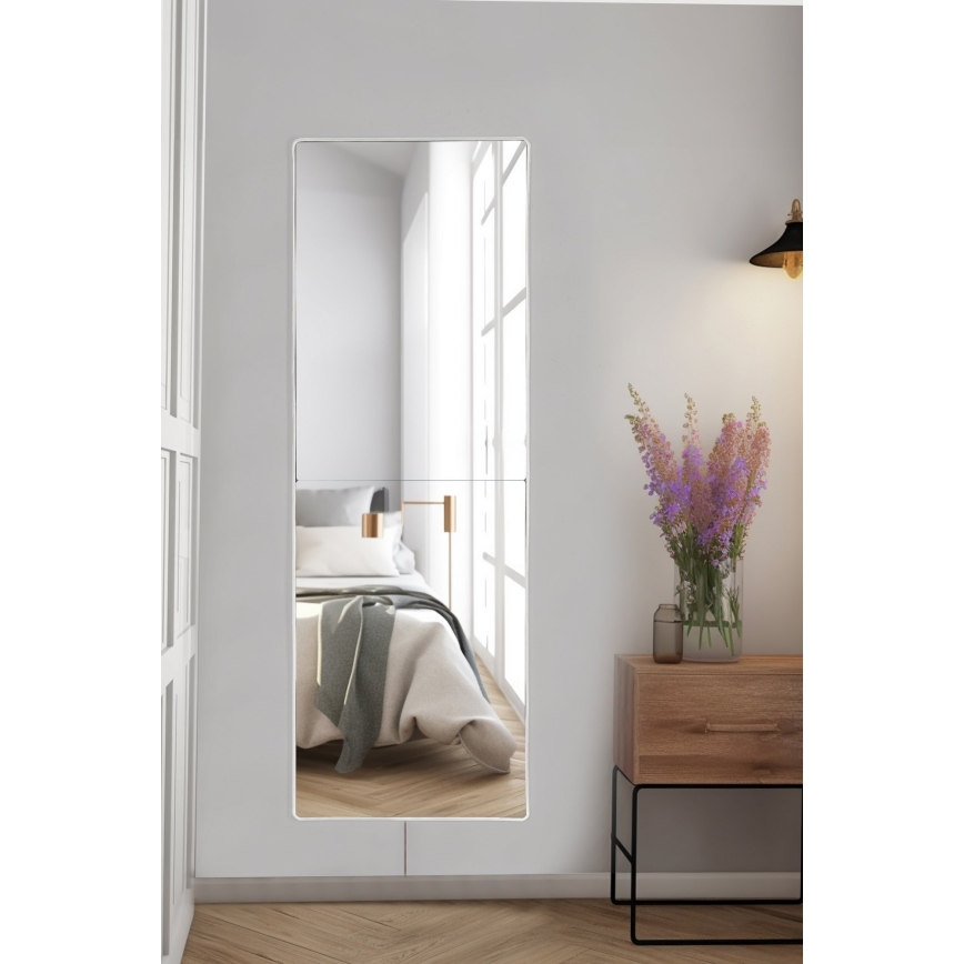 LED muur spiegel met een achtergrondverlichting RECTANGULAR 120x40 cm wit