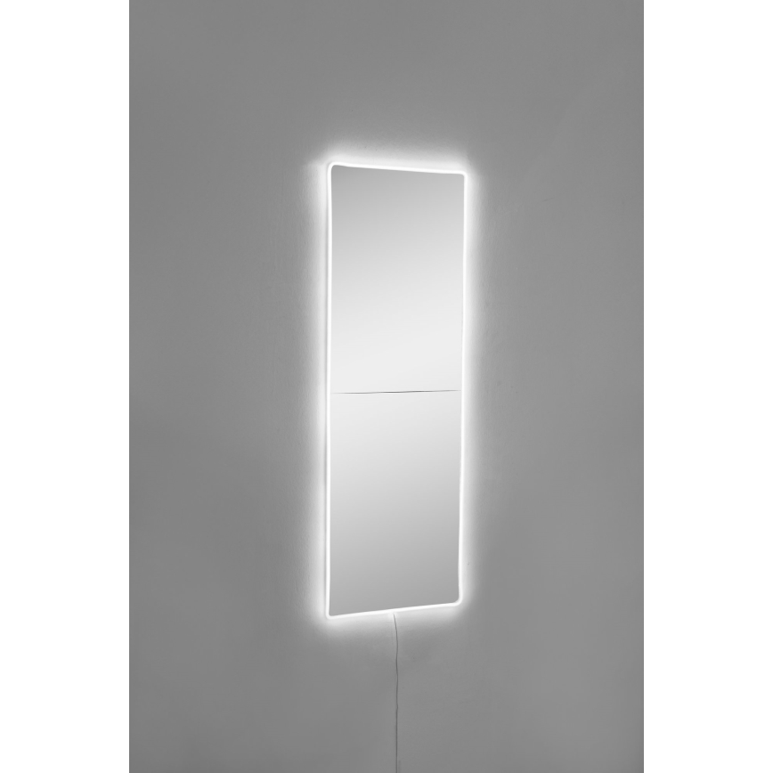 LED muur spiegel met een achtergrondverlichting RECTANGULAR 80x20 cm wit