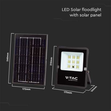 LED Outdoor solar schijnwerper LED/6W/3.2V 4000K IP65 + afstandsbediening