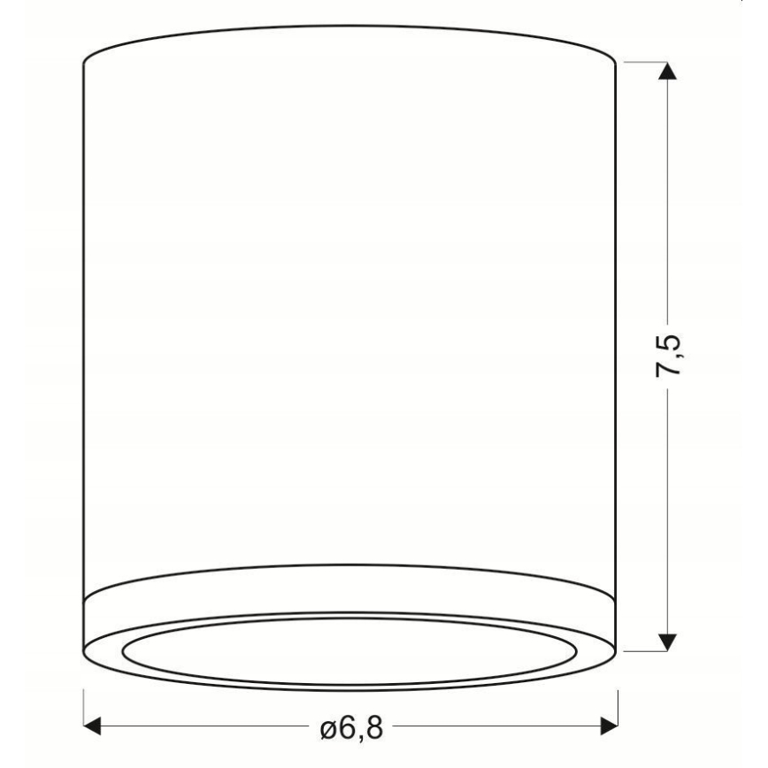 LED Plafondlamp TUBA LED/5W/230V wit/beige