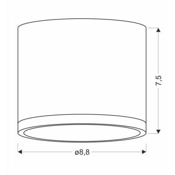 LED Plafondlamp TUBA LED/9W/230V