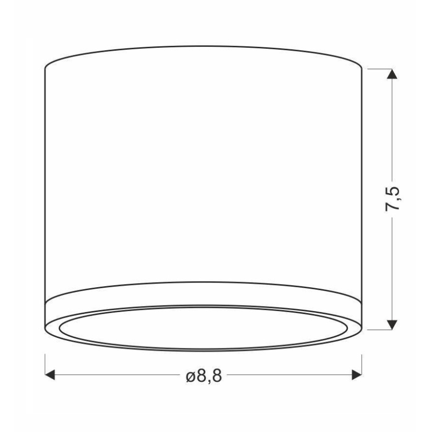 LED Plafondlamp TUBA LED/9W/230V