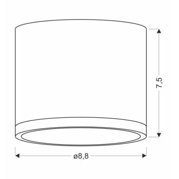 LED Plafondlamp TUBA LED/9W/230V