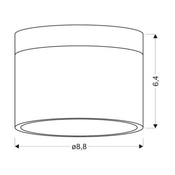 LED Plafondlamp TUBA LED/9W/230V wit/beige