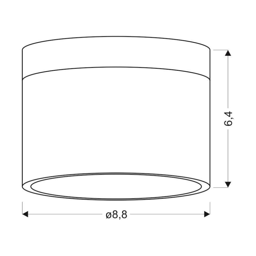 LED Plafondlamp TUBA LED/9W/230V wit/beige