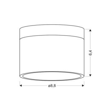 LED Plafondlamp TUBA LED/9W/230V wit/zwart