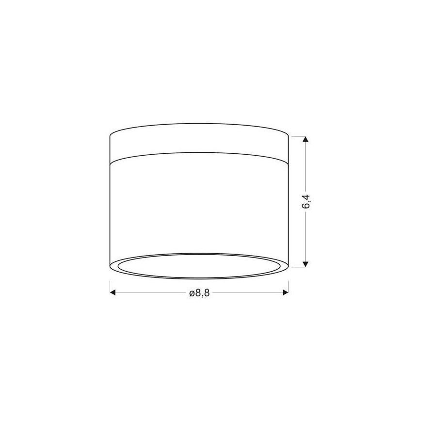 LED Plafondlamp TUBA LED/9W/230V wit/zwart