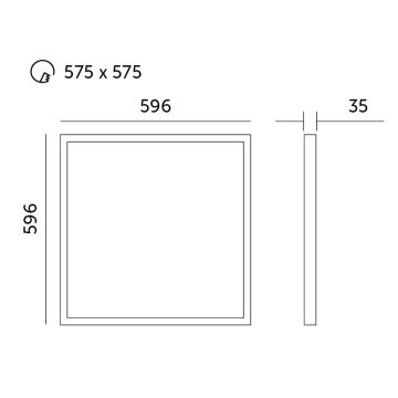 LED-Plafondpaneel LED/40W/230V 4000K 60x60 cm