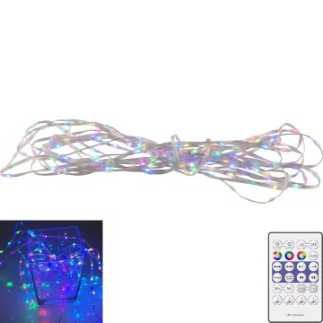 LED RGB Kerst lichtsnoer LED/10W/5V 10 m USB + afstandsbediening