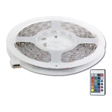 LED RGB strip 5 m LED/72W/230V + afstandsbediening