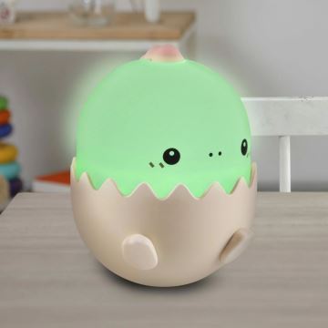 LED RGBW Dimbaar children's aanraken lamp BABY DINO LED/0,75W/5V 1200mAh roze