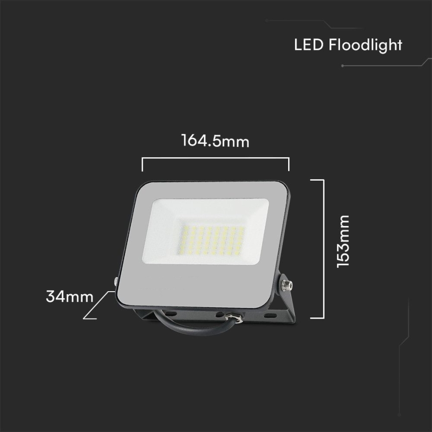 LED RGBW Dimbaar Schijnwerper LED/30W/230V IP65 grijs + afstandsbediening