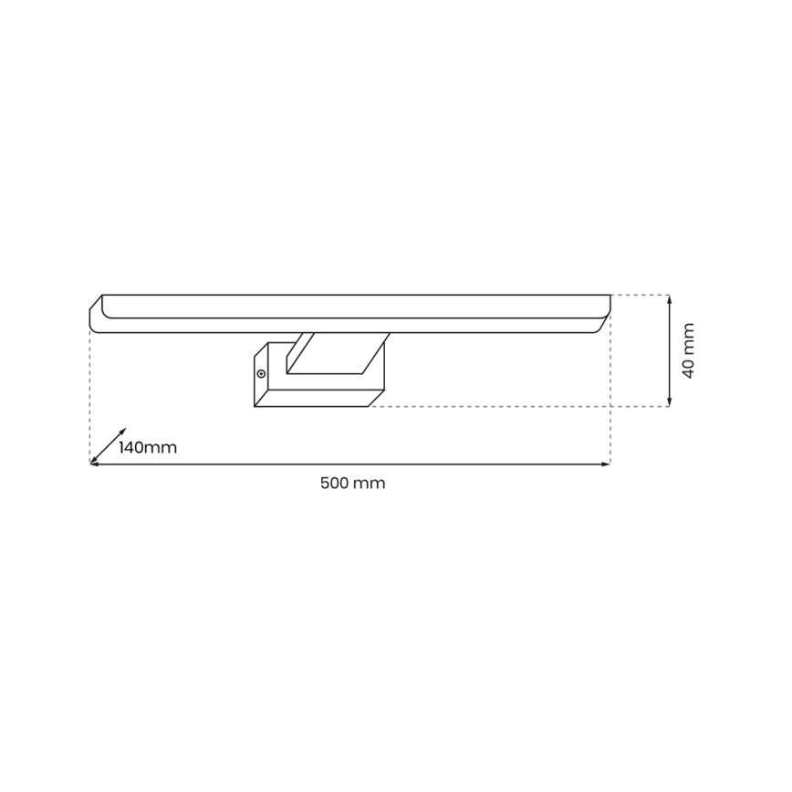 LED Schilderijverlichting PINTO LED/12W/230V glanzend chroom 