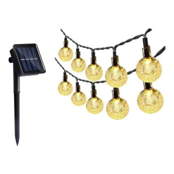 LED Solar ketting 30xLED/0,12W/1,2V 3000K IP44