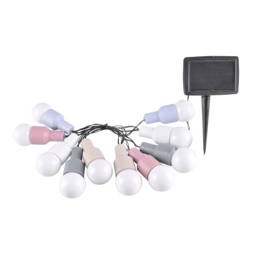 LED Solar ketting  PASTEL 10xLED/1,2V IP44