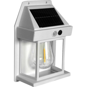 LED Solar wandlamp met sensor LANTER LED/1W/3,7V IP44 wit