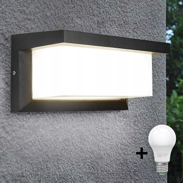 LED Wandlamp voor buiten NEELY 1xE27/15W/230V 3000K IP54 antraciet