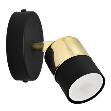 LED Wandspot TUBSSON 1xGU10/4,8W/230V zwart/goud