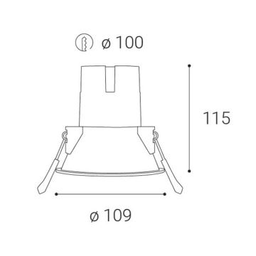 LED2 - Hangende LED Badkamer plafond verlichting ZERO LED/10W/230V 3000K CRI 95 IP43 zwart diameter 10,9 cm