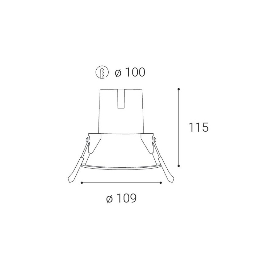 LED2 - Hangende LED Badkamer plafond verlichting ZERO LED/10W/230V 3000K CRI 95 IP43 zwart diameter 10,9 cm