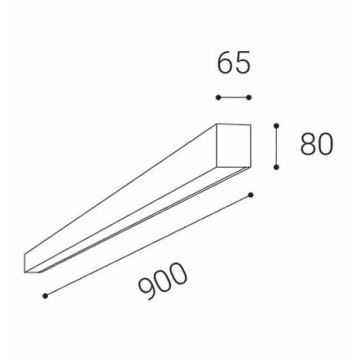 LED2 - LED Plafondlamp LINO LED/24W/230V 3000K/3500K/4000K wit 90 cm