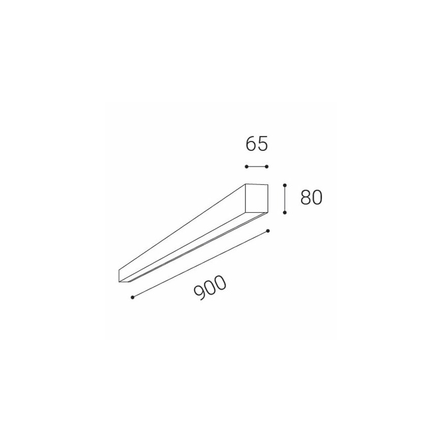 LED2 - LED Plafondlamp LINO LED/24W/230V 3000K/3500K/4000K wit 90 cm