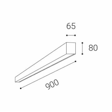 LED2 - LED Plafondlamp LINO LED/24W/230V 3000K/3500K/4000K zwart 90 cm